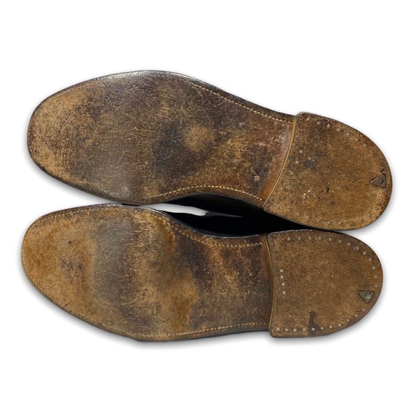 Vintage 70s Mens Towncraft Brown Leather Longwing Oxfords Size 10 D V-Cleat - Picture 11 of 13